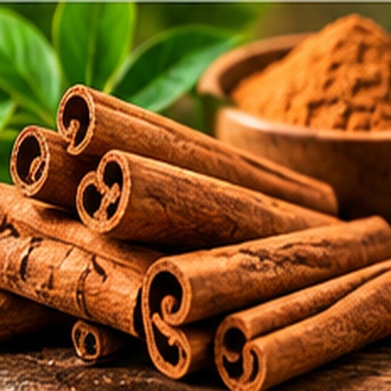 Cinnamon bark, whole and ground